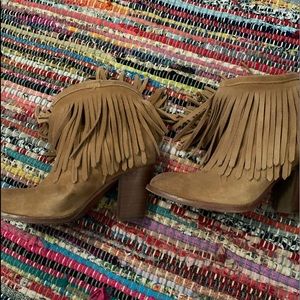 Frye Fringe Booties